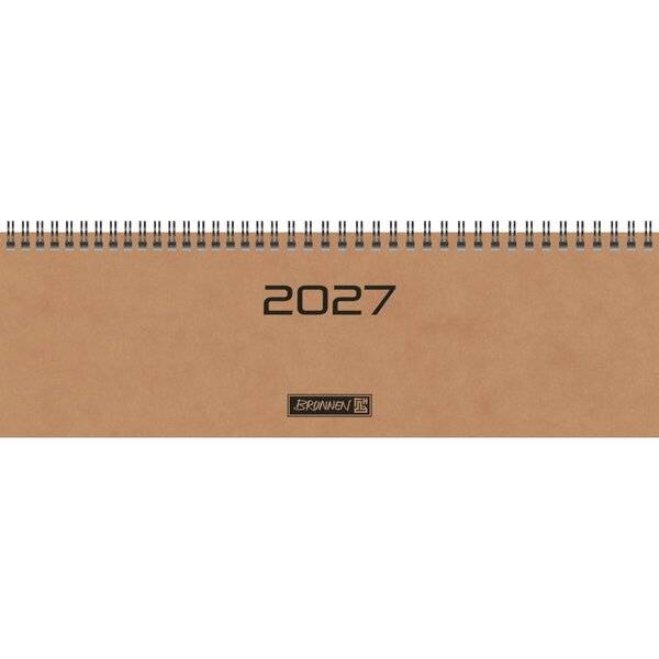 Querkalender 777 32,6x10,2cm 1 Woche/2 Seiten Karton braun 2027-0