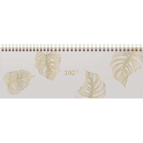 Querkalender Young Line 29,7x10,5cm 1 Woche/2 Seiten Monstera 2027