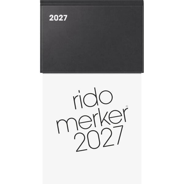 rido idé Tischkalender "Merker Miradur", 2027, schwarz