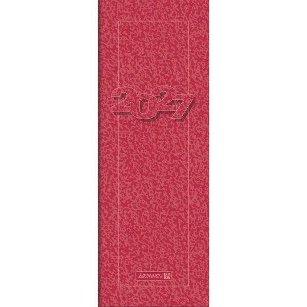 Vormerkkalender 782 10x29,7cm 1 Woche/Seite Karton rot 2027