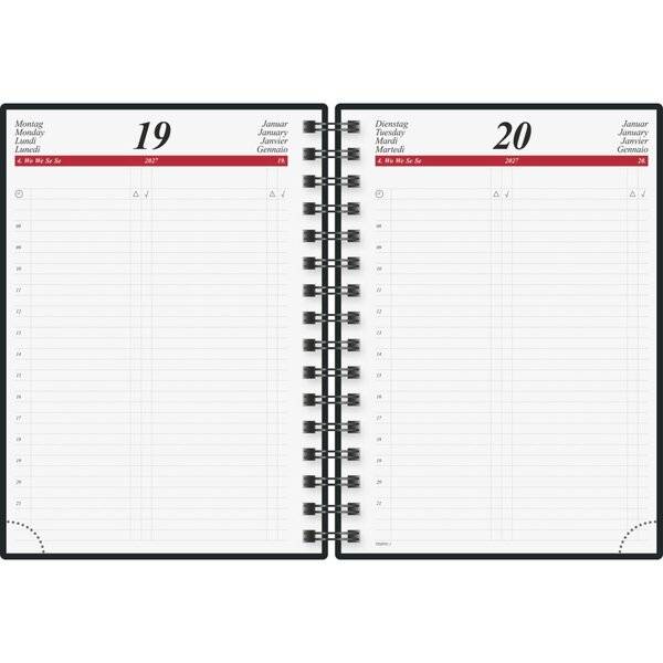 Buchkalender Timing 1 A5 1 Tag/Seite Kunststoff schwarz 2027-1