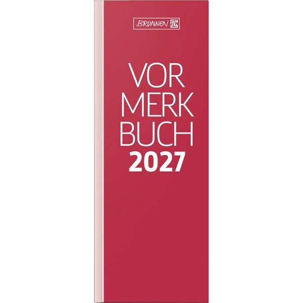 Vormerkbuch 785 10,8x29,7cm 1 Tag/Seite Deckenband rot 2027-0