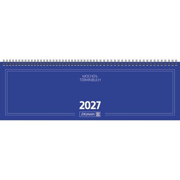 Querkalender 775 42x13,7cm 1 Woche/2 Seiten Karton blau 2027