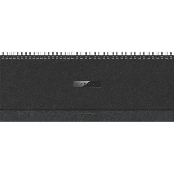 Querkalender 774 32,6x10,2cm 1 Woche/2 Seiten Karton schwarz 2027