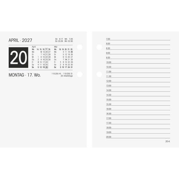 Umlegekalender 261 E 8x10,8cm 1 Tag/2 Seiten 2027-0