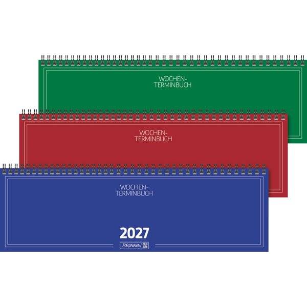 Querkalender 774 32,6x10,2cm 1 Woche/2 Seiten Karton-Umschlag farbig sortiert 2027