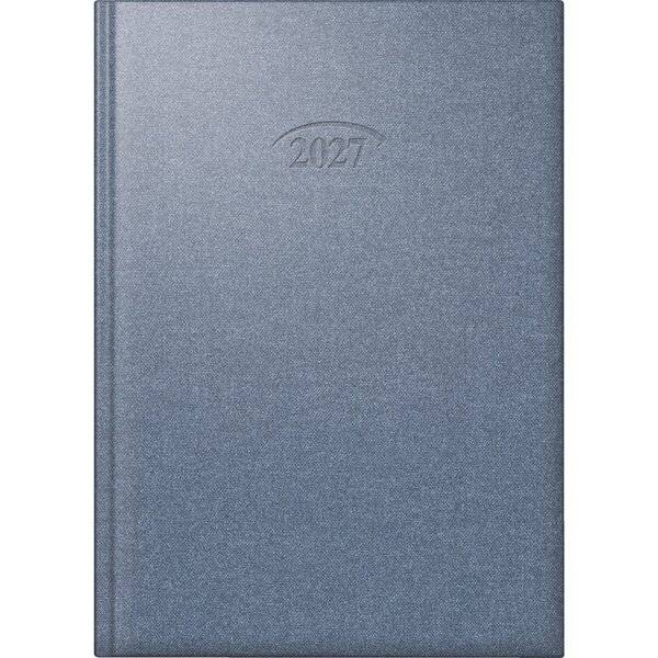 Buchkalender 765 14,3x20,2cm 1 Tag/Seite Metallico cosmosblau 2027-0