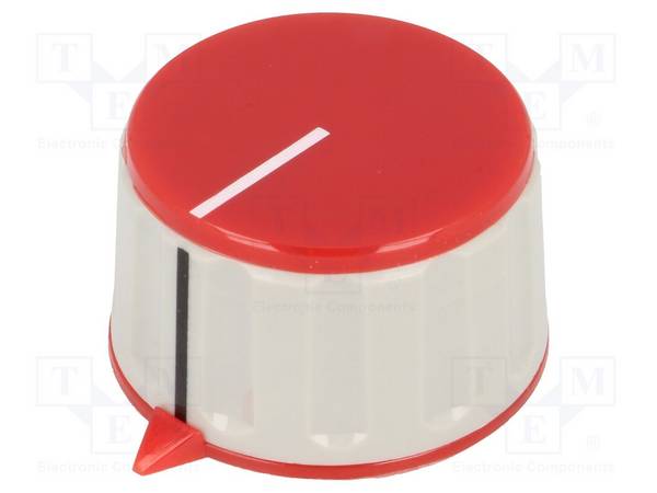 rot Drehknopf grau ØAchse: 6mm ABS mit Anzeige