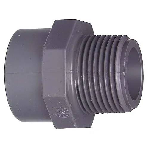 Georg Fischer GF Übergangs-Muffennippel, PVC-U, d 75x2 1/2" AG, 1 Stk.-0