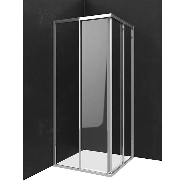 PALME Drive Eckteil 2tlg.l 90x200cm ESG silber-0