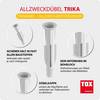TOX Allzweckdübel Trika mit Kragen für Voll- Loch- und Plattenbaustoffe 14x75 mm - 20 Stück