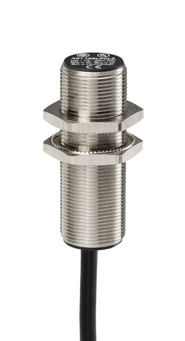 Telemecanique Näherungsschalter Induktiv XS118BLPAM12 XS118BLPAM12 M18 bündig PNP, Schließer, Digital (Ø x H) 18 mm x 18 mm