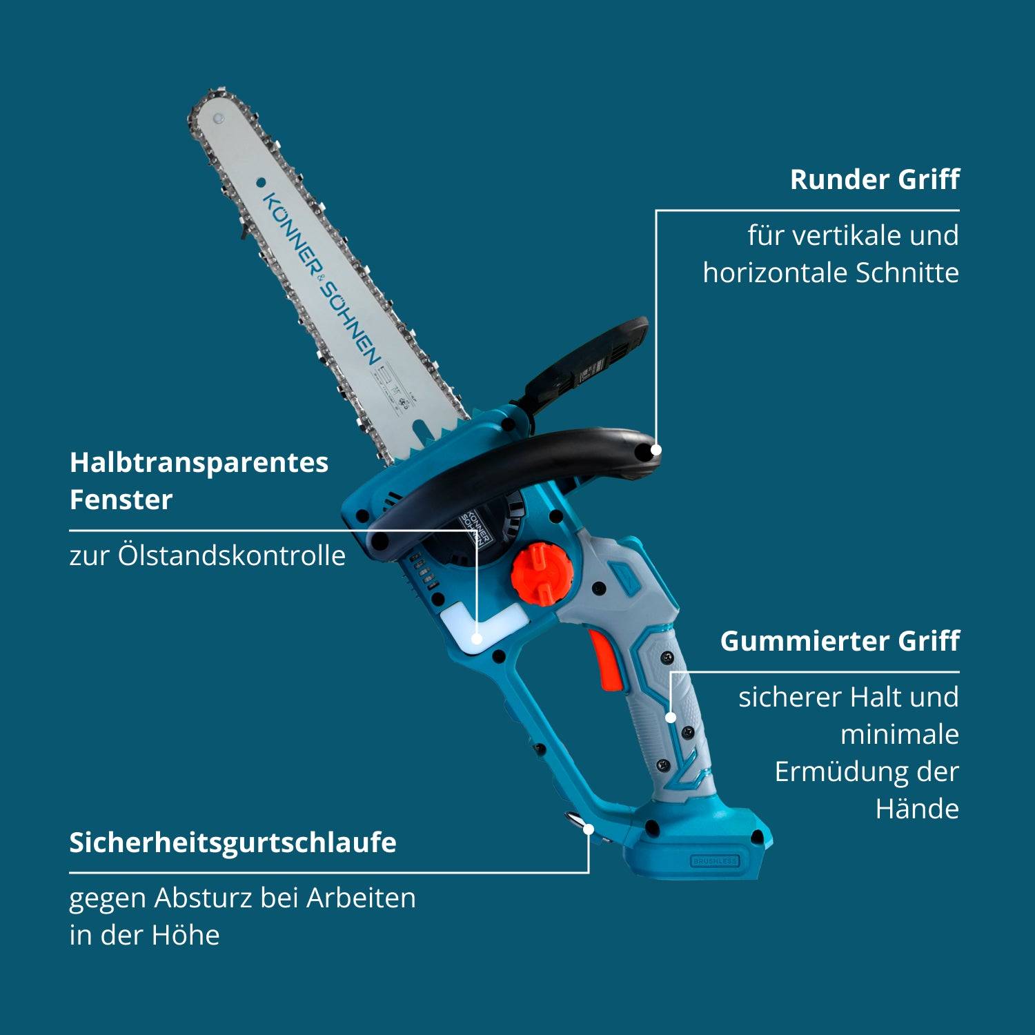 Akku-Mini-Kettensäge KS MCS20V-12 SET-5