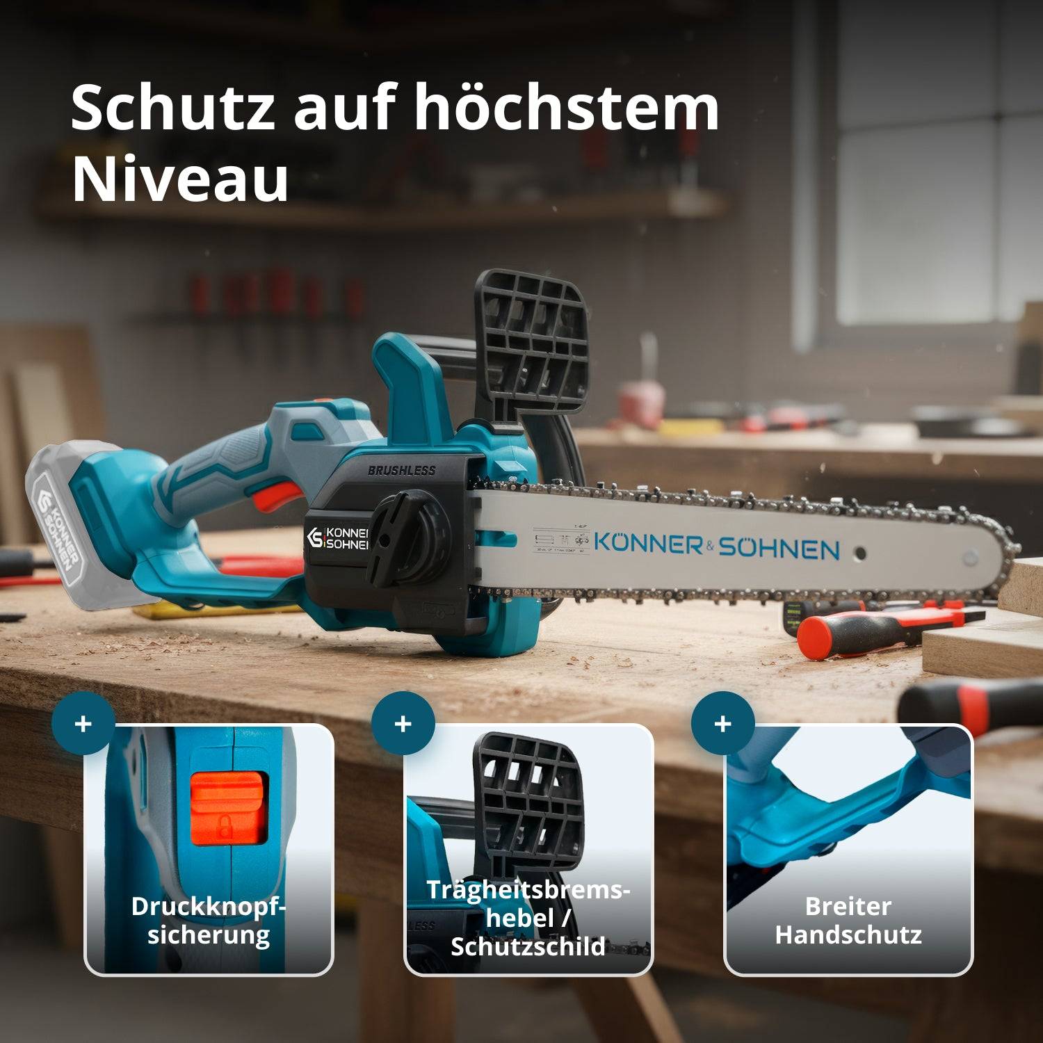Akku-Mini-Kettensäge KS MCS20V-12 SET-2