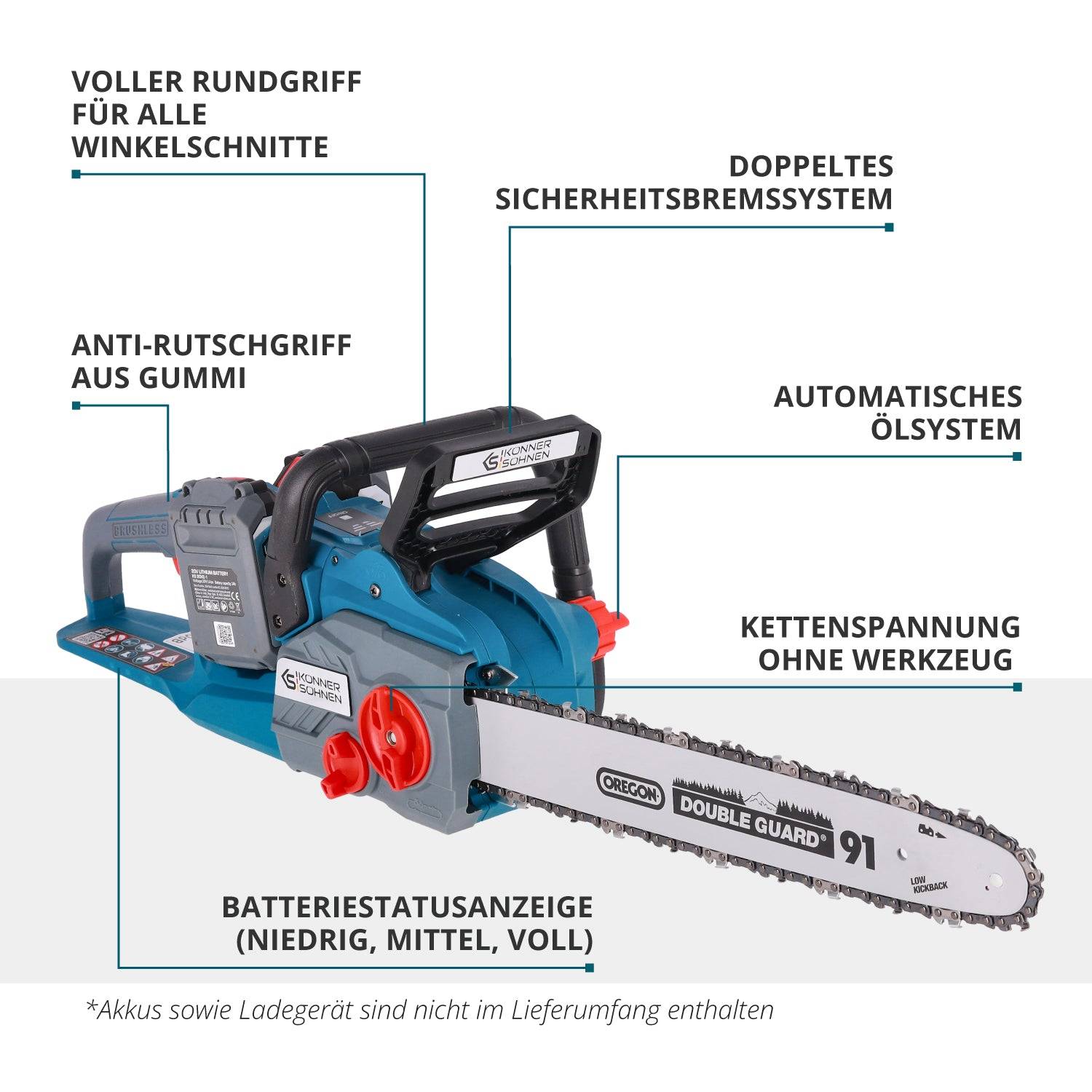 Akku-Kettensäge KS CS40V-16-1