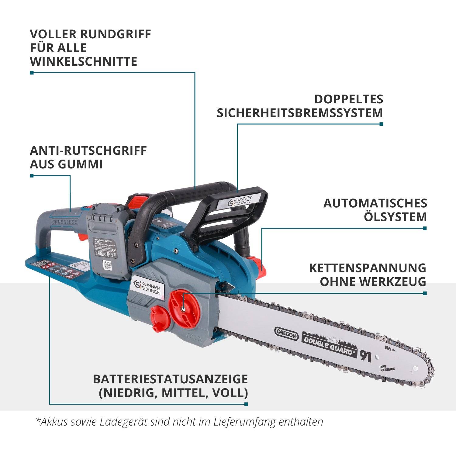 Akku-Kettensäge KS CS40V-14-2