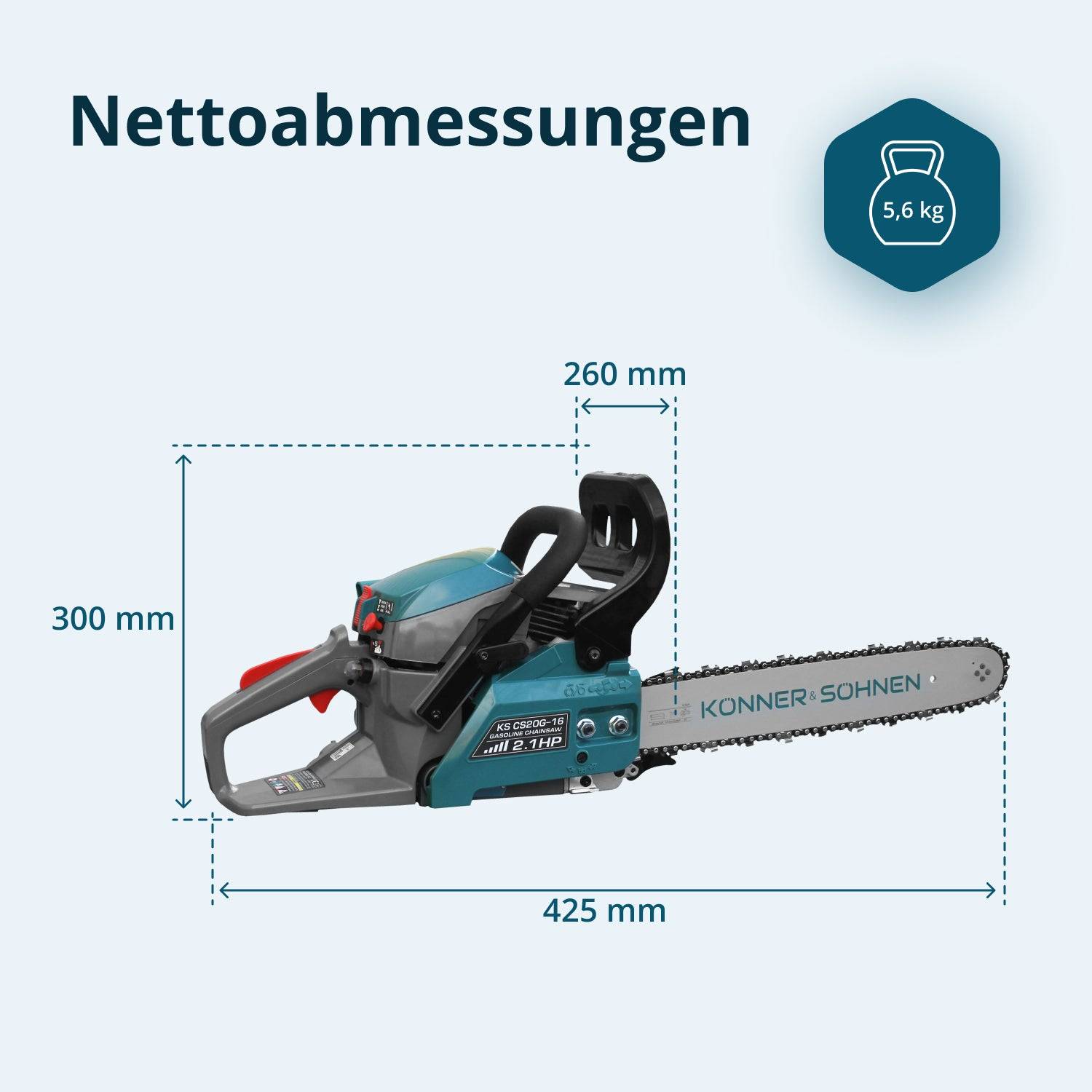 Benzin-Kettensäge KS CS20G-16-6