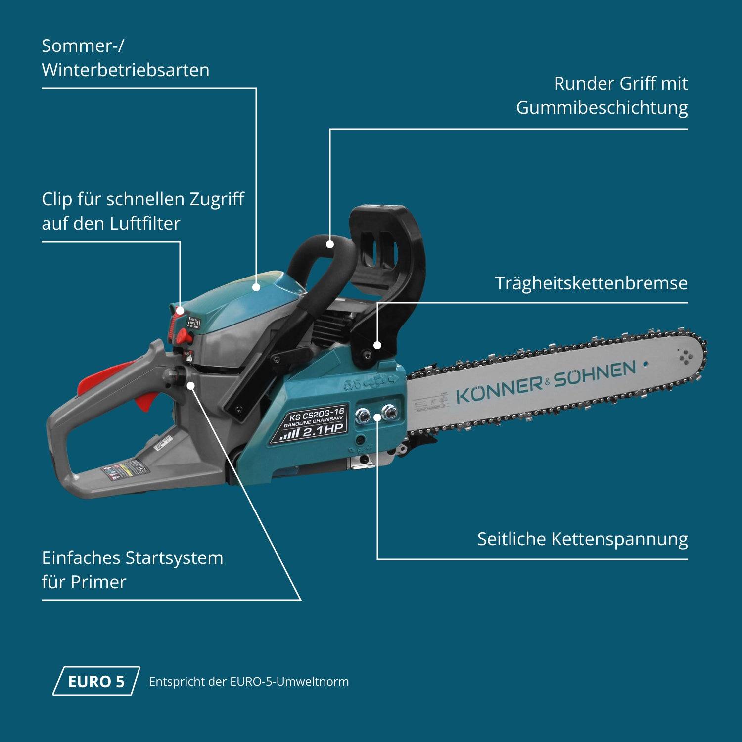 Benzin-Kettensäge KS CS20G-16-4
