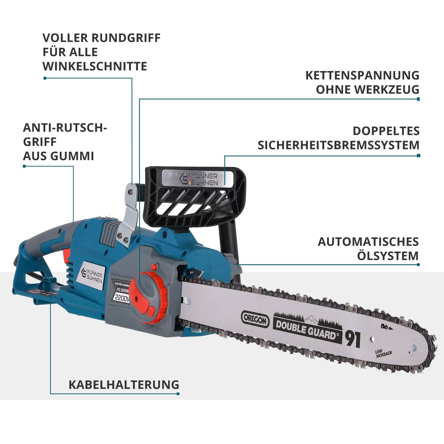 Elektro-Kettensäge KS CS2200-16-1