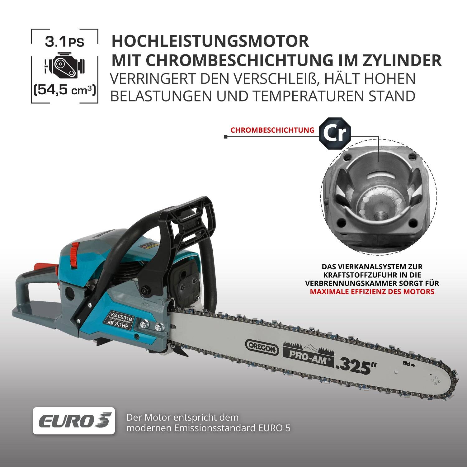 Benzin-Kettensäge KS CS31G-18-1-6