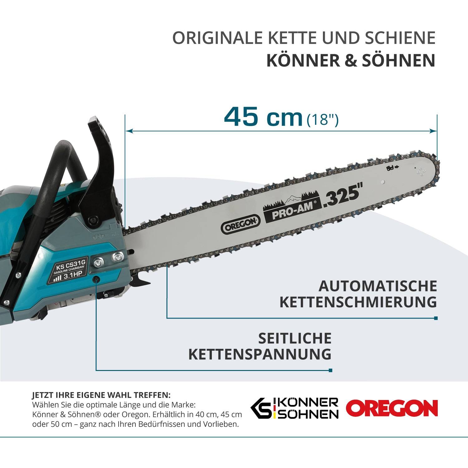Benzin-Kettensäge KS CS31G-18-1-1