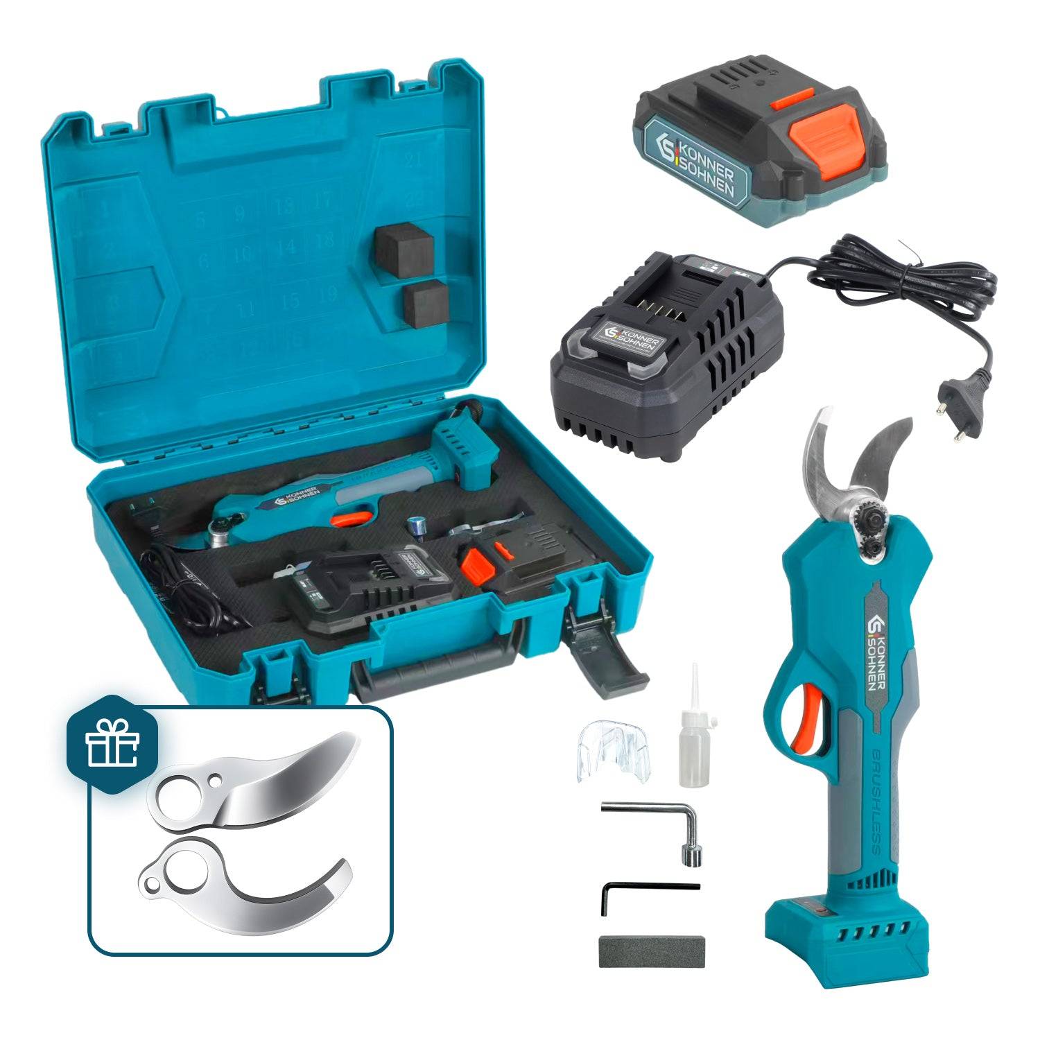 Akku-Gartenschere KS CPS20V-32 Case-0