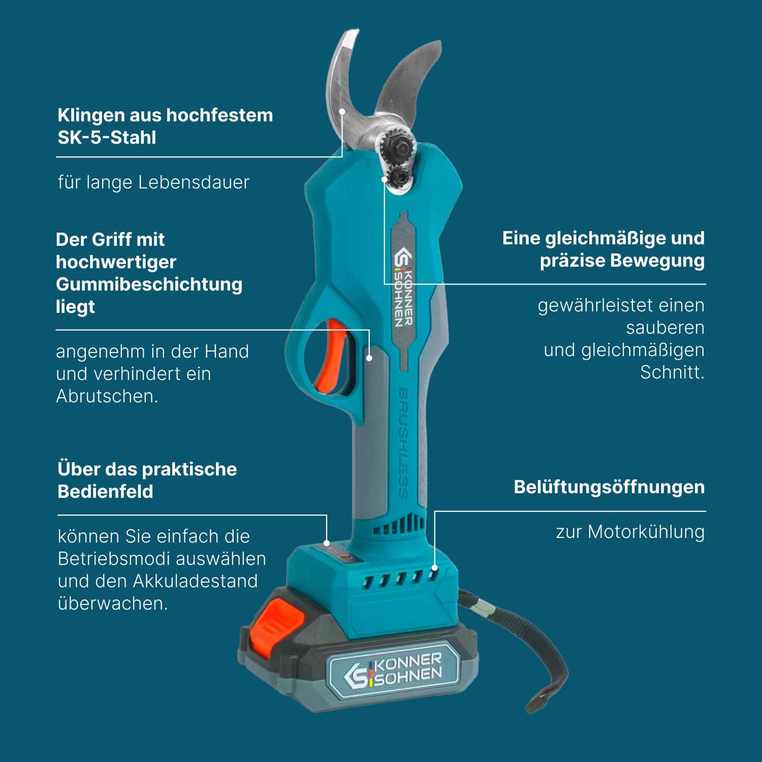 Akku-Gartenschere KS CPS20V-32 Case-4