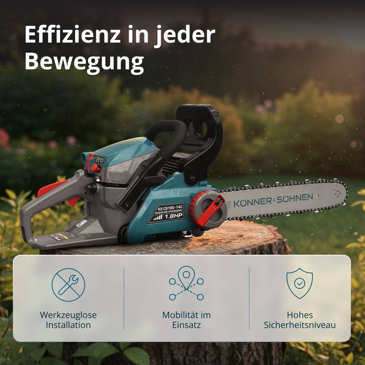 Benzin-Kettensäge KS CS18G-14C-1