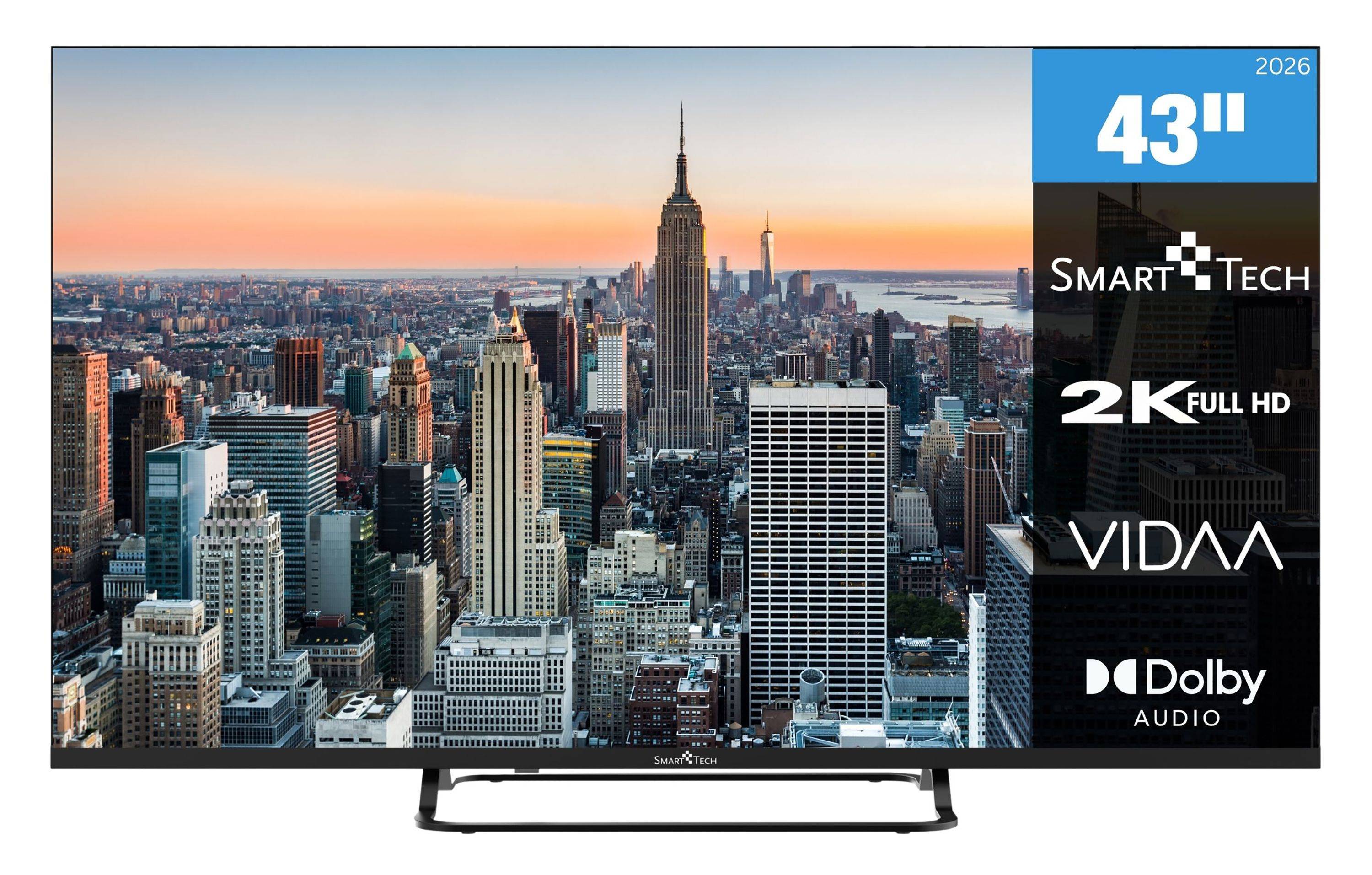 Smart Tech 43FV02V Fernseher 43 Zoll Smart TV VIDAA mit Full HD Auflösung und Triple-Tuner (2026)-0