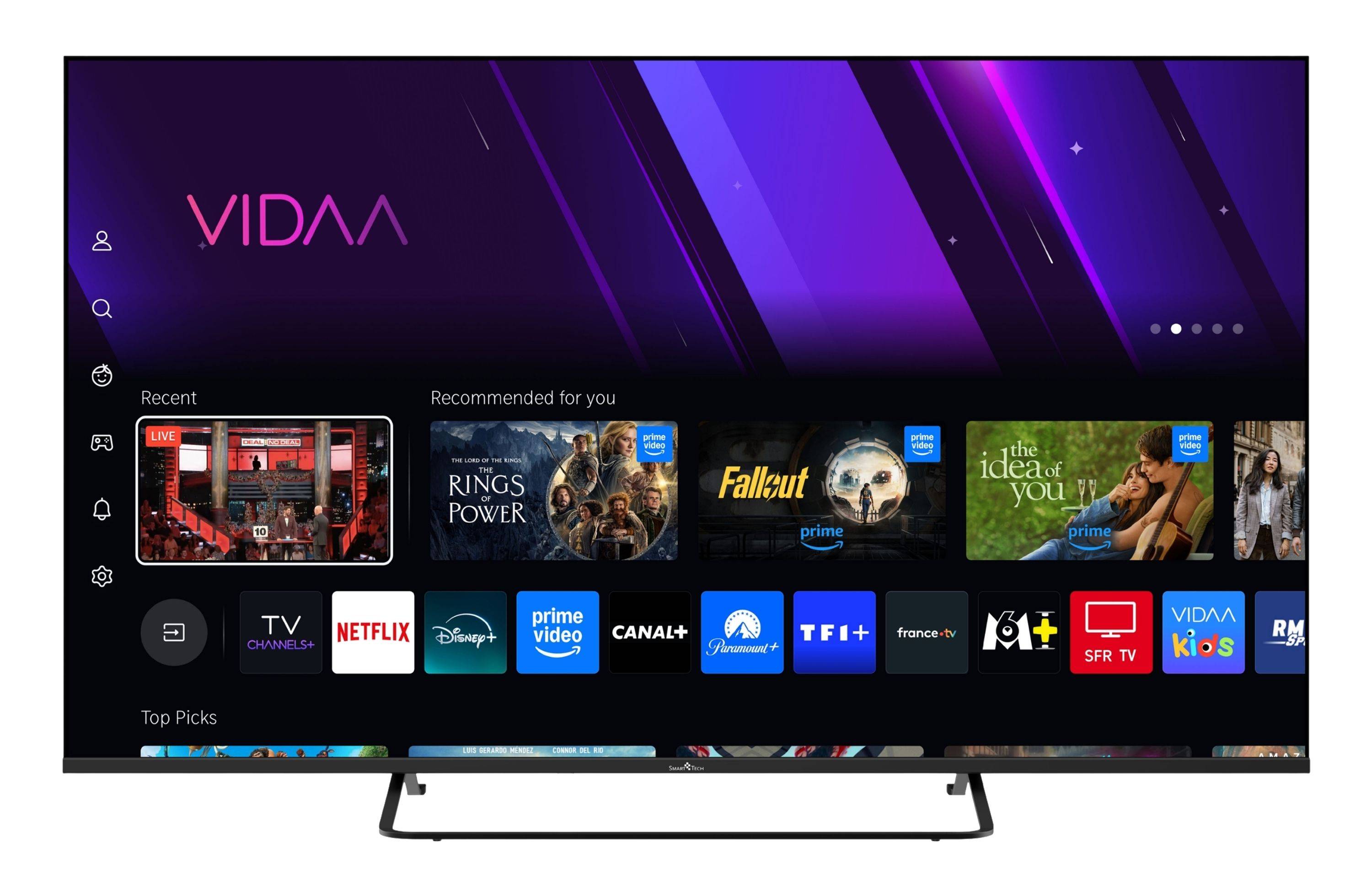 Smart Tech 50QV02K QLED Fernseher 50 Zoll Smart TV VIDAA HDR Fernseher mit 4K UHD, Bluetooth (2026)-1