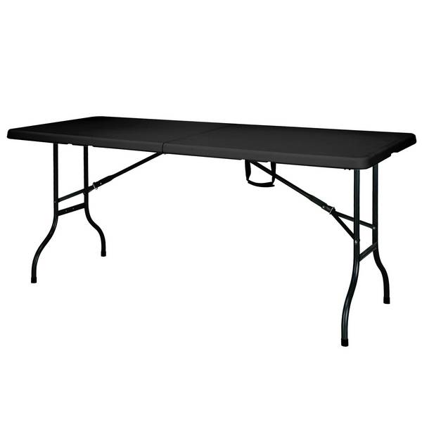 FLOORDIREKT Gartentisch Kyoto - Für Garten, Terrasse & Events - Robust & Wetterfest - 180 x 73 cm - Schwarz