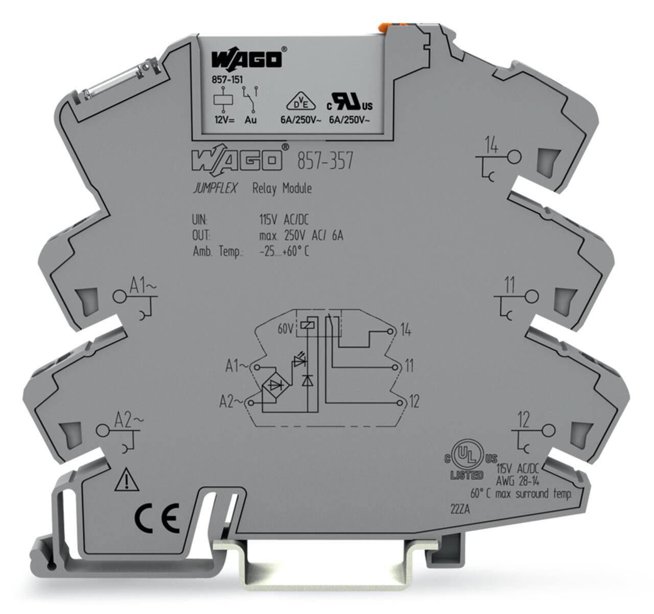 Wago - Stecks. AC/DC-Relais 115V 857-357