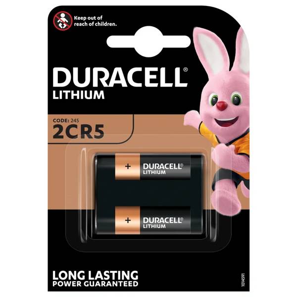 Duracell Lithium Fotobatterie, 6V, 245, 2CR5, 1er Blister, 1 Stk.