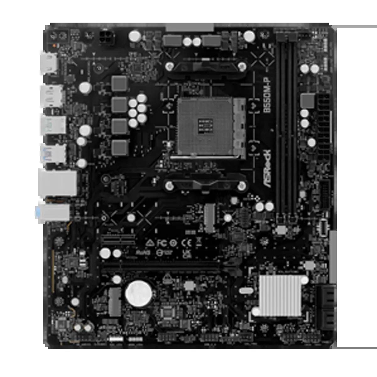 ASROCK - B550M-P AM4 mATX 90-MXBV10-A0UAYZ - AMD Sockel AM4 (Ryzen) - Micro/Mini/Flex-ATX-0