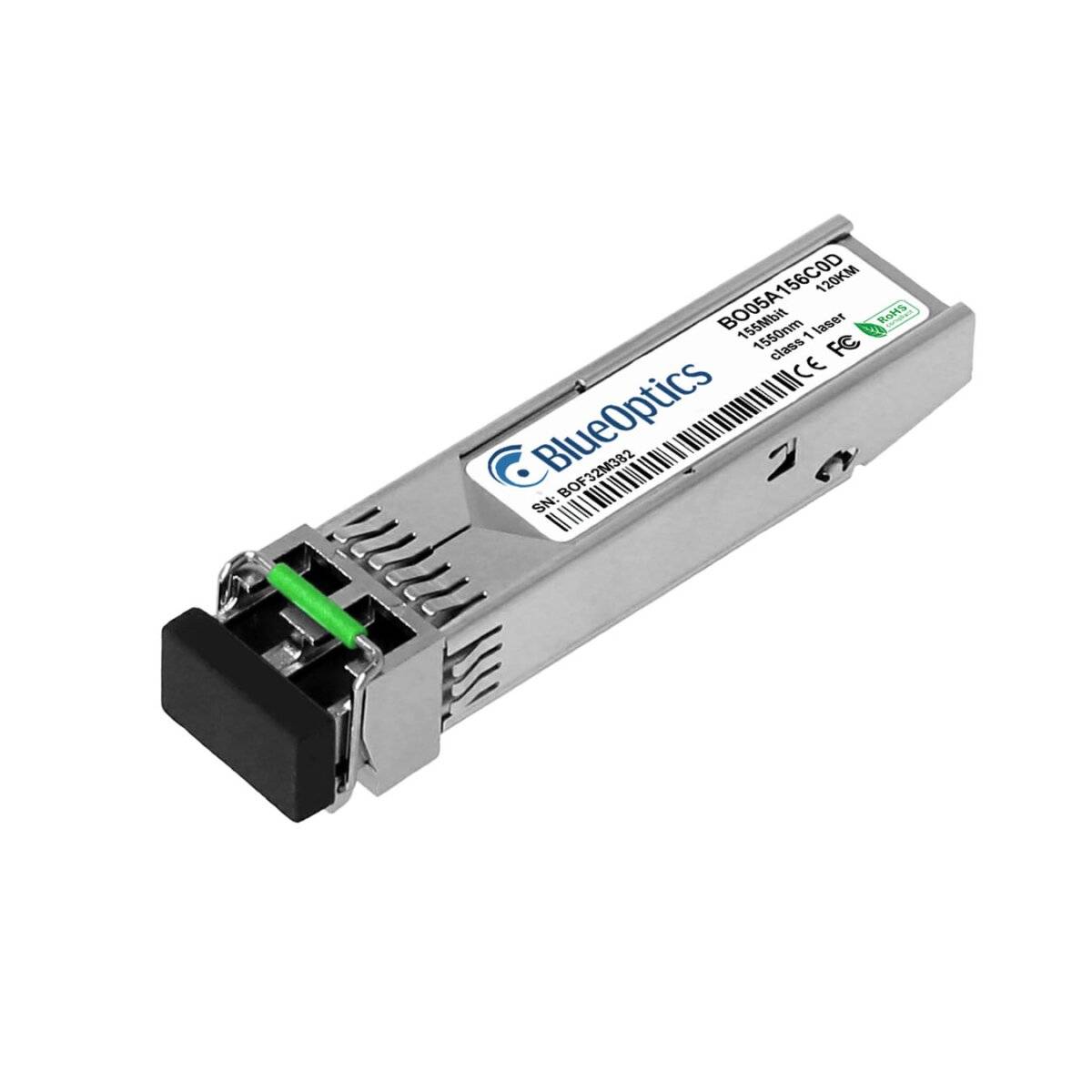 BLUEOPTICS - Korenix SFP100SM100 BlueOptics BO05A156C0D SFP Transceiver, 100BASE-ZX, Singlemode Fiber, 1550nm, 120KM-2