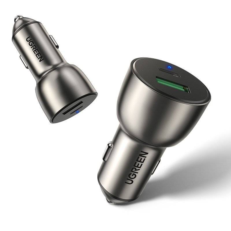 Ugreen Autoladegerät USB / USB Typ C Quick Charge 3.0 Power Delivery 36 W 3 A grau (CD213 60980)-2