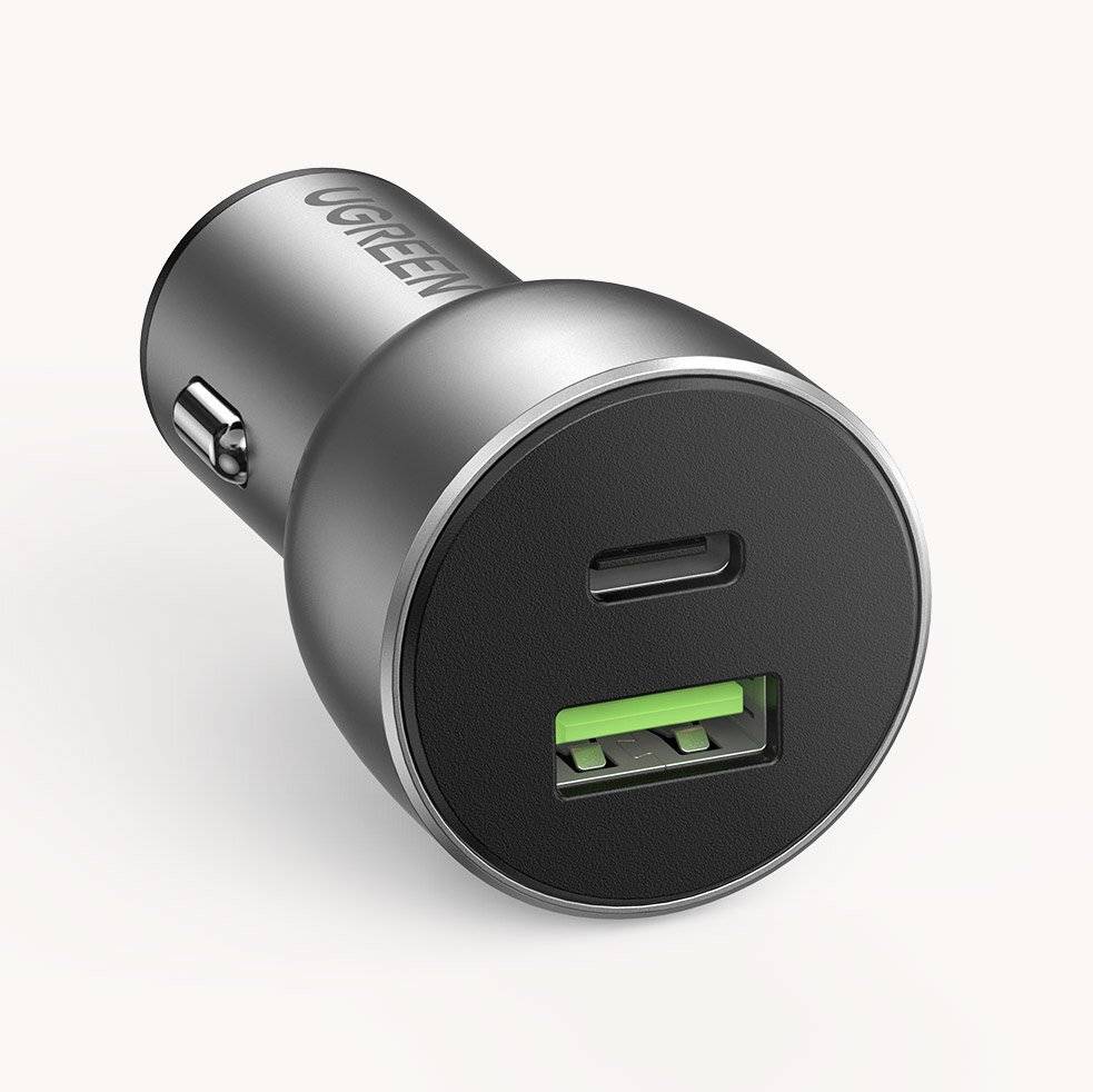 Ugreen Autoladegerät USB / USB Typ C Quick Charge 3.0 Power Delivery 36 W 3 A grau (CD213 60980)-4
