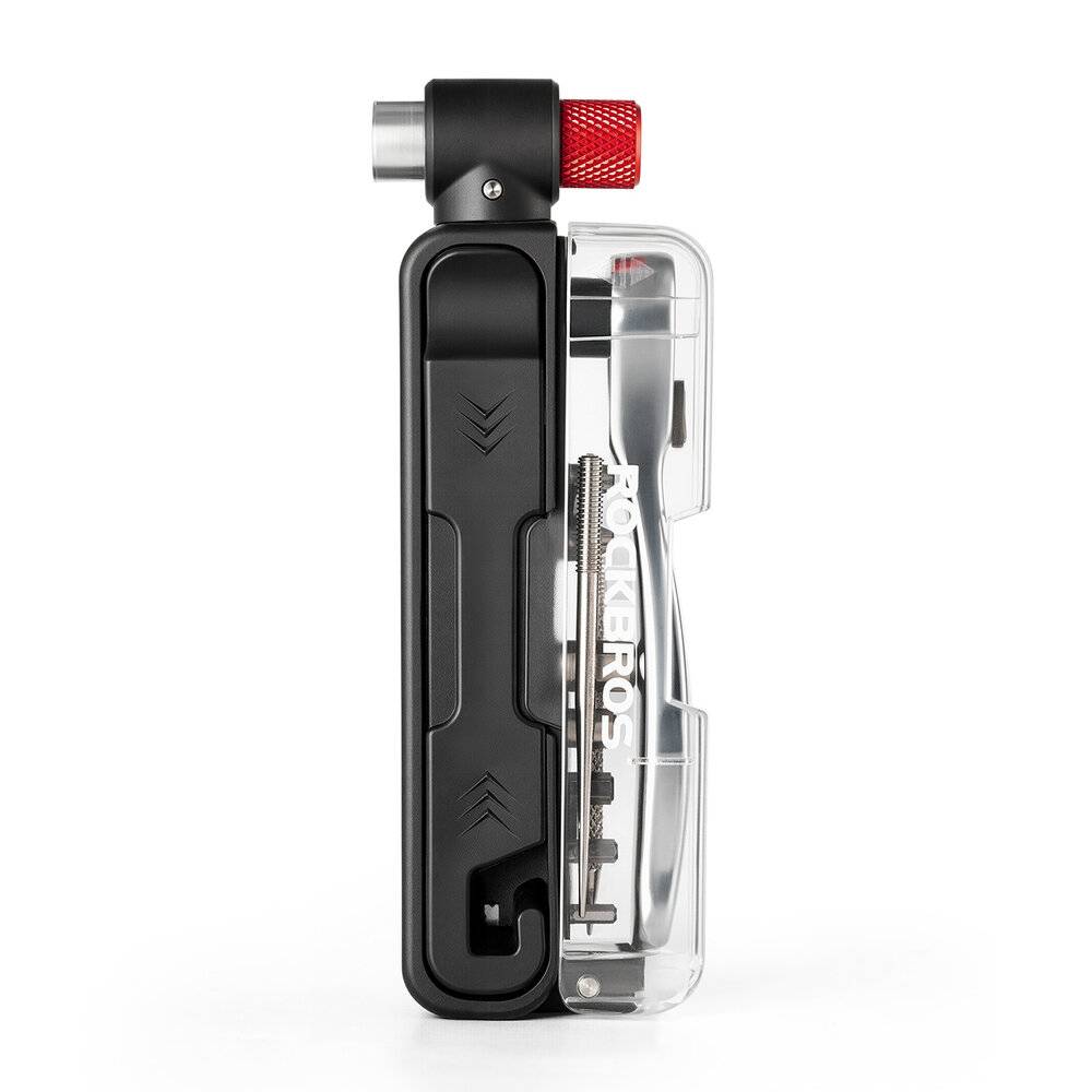Rockbros Multitool-Fahrradwerkzeugset mit CO2-Pumpe und Ratschenschlüssel – Schwarz-2