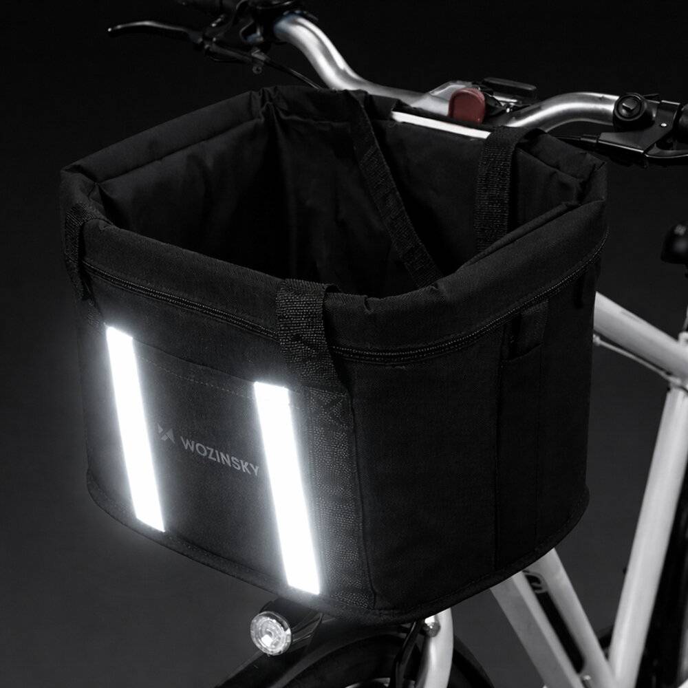 Wozinsky Großer Fahrradkorb aus Stoff – Schwarz-4