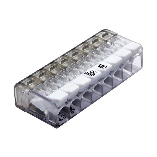 ViD® UC08M Mini-Hebelklemme /Verbindungsklemme 0,2 - 2,5mm², 8-polig, 25 Stück