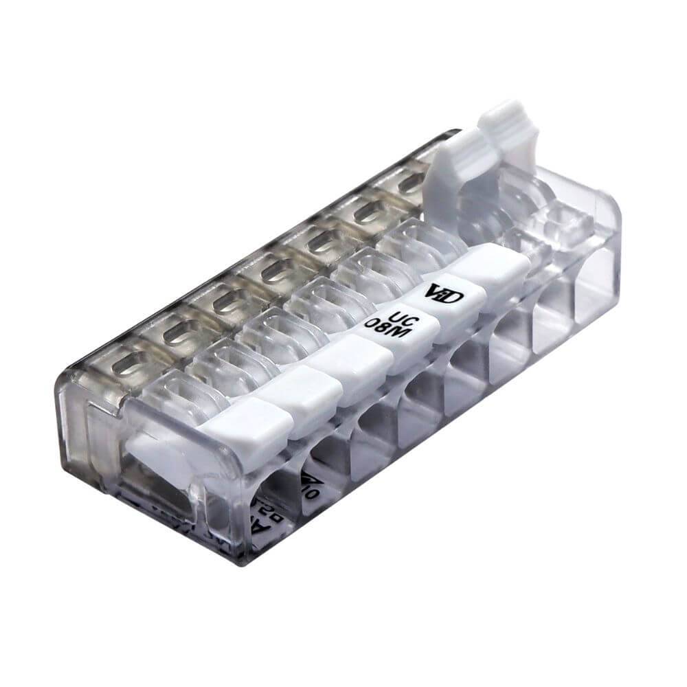 ViD® UC08M Mini-Hebelklemme /Verbindungsklemme 0,2 - 2,5mm², 8-polig, 25 Stück-1