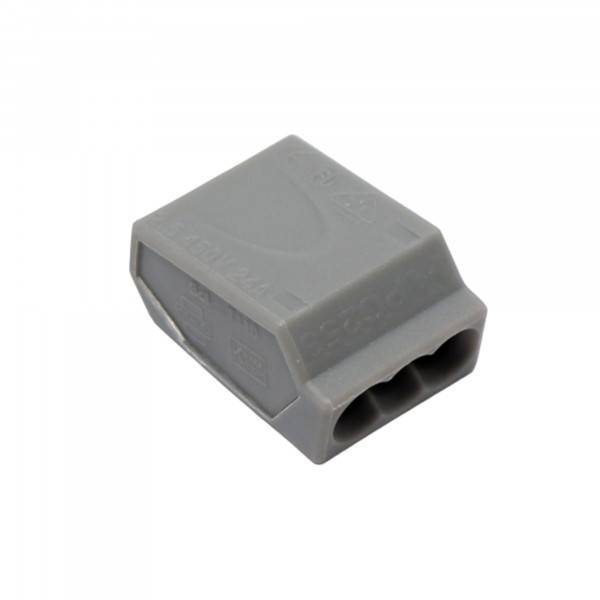 ViD® Schraubenlose Dosenklemme Steckklemme 3 x 1,0 - 2,5 mm², grau-0