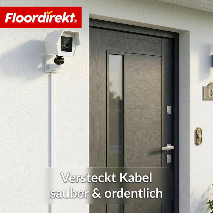 FLOORDIREKT Kabelkanal Oskar - Selbstklebende Kabelleiste 1 m - 12 x 12 mm (10er Set)-1