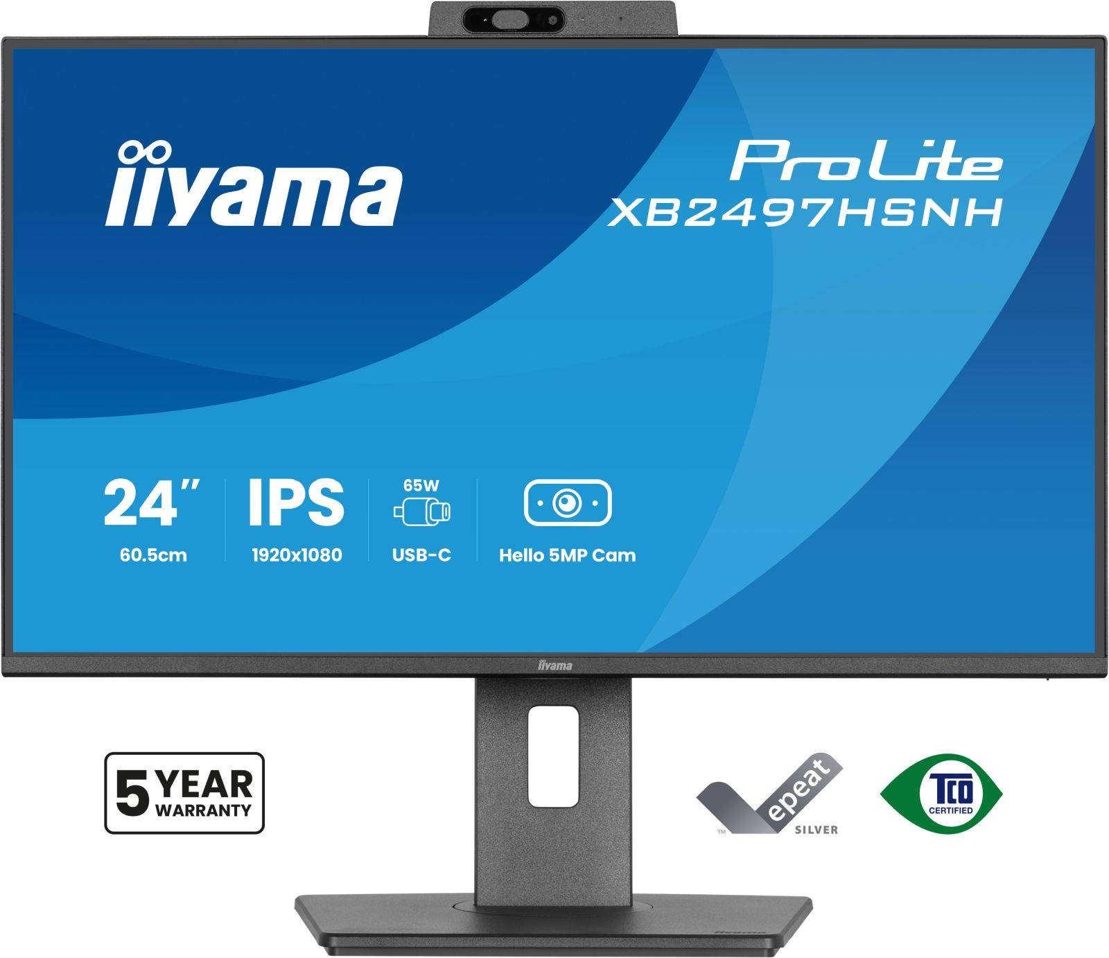 iiyama 60,5 cm 24" 16:10 HDMI+DP+USB-C Flachbildschirm TFT/LCD Typ C-1