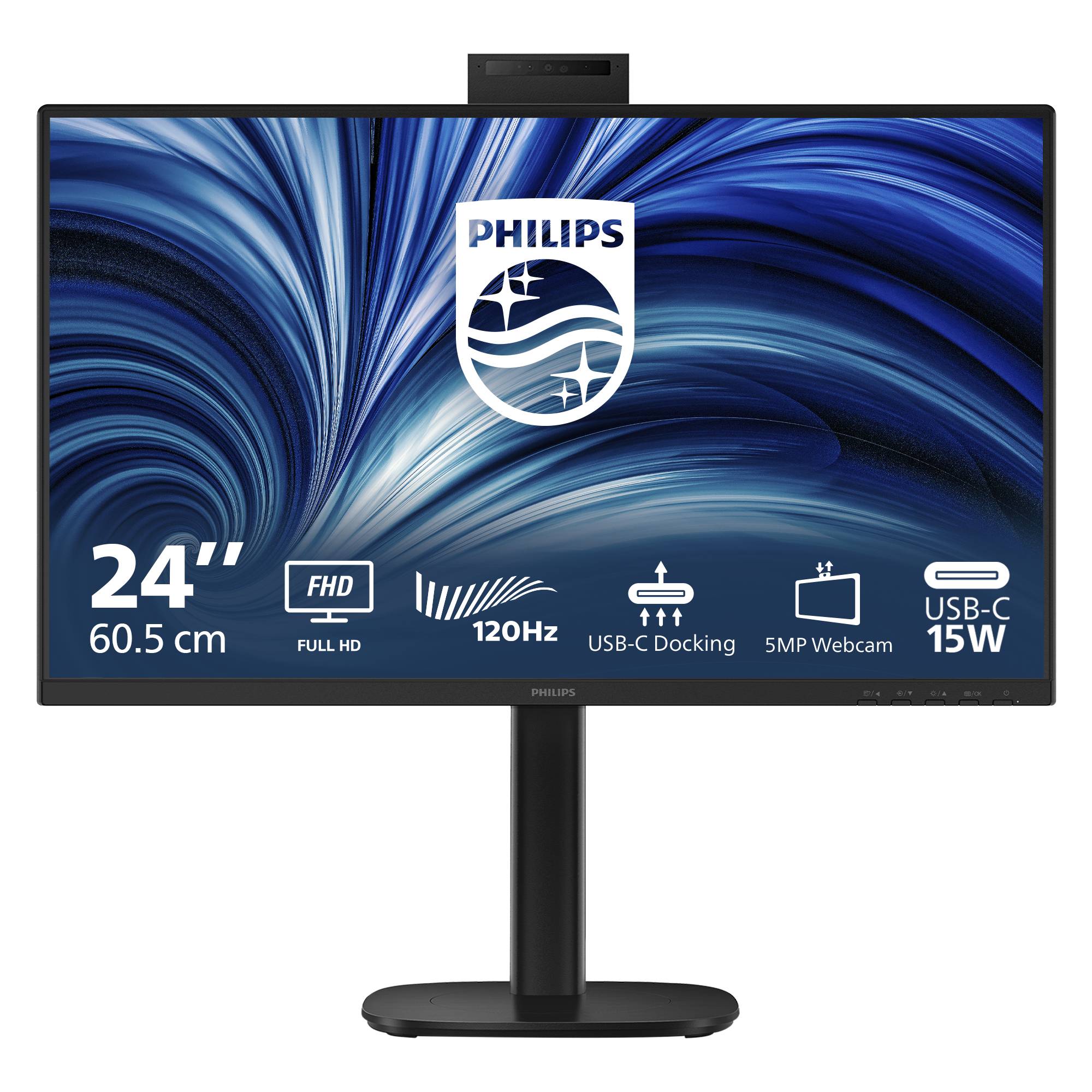 B-Ware Philips 24B2U3301H LED-Monitor 1920 x 1080 Full HD 1080p @ 120 Hz IPS 1500:1 HDMI DisplayPort USB-C-0