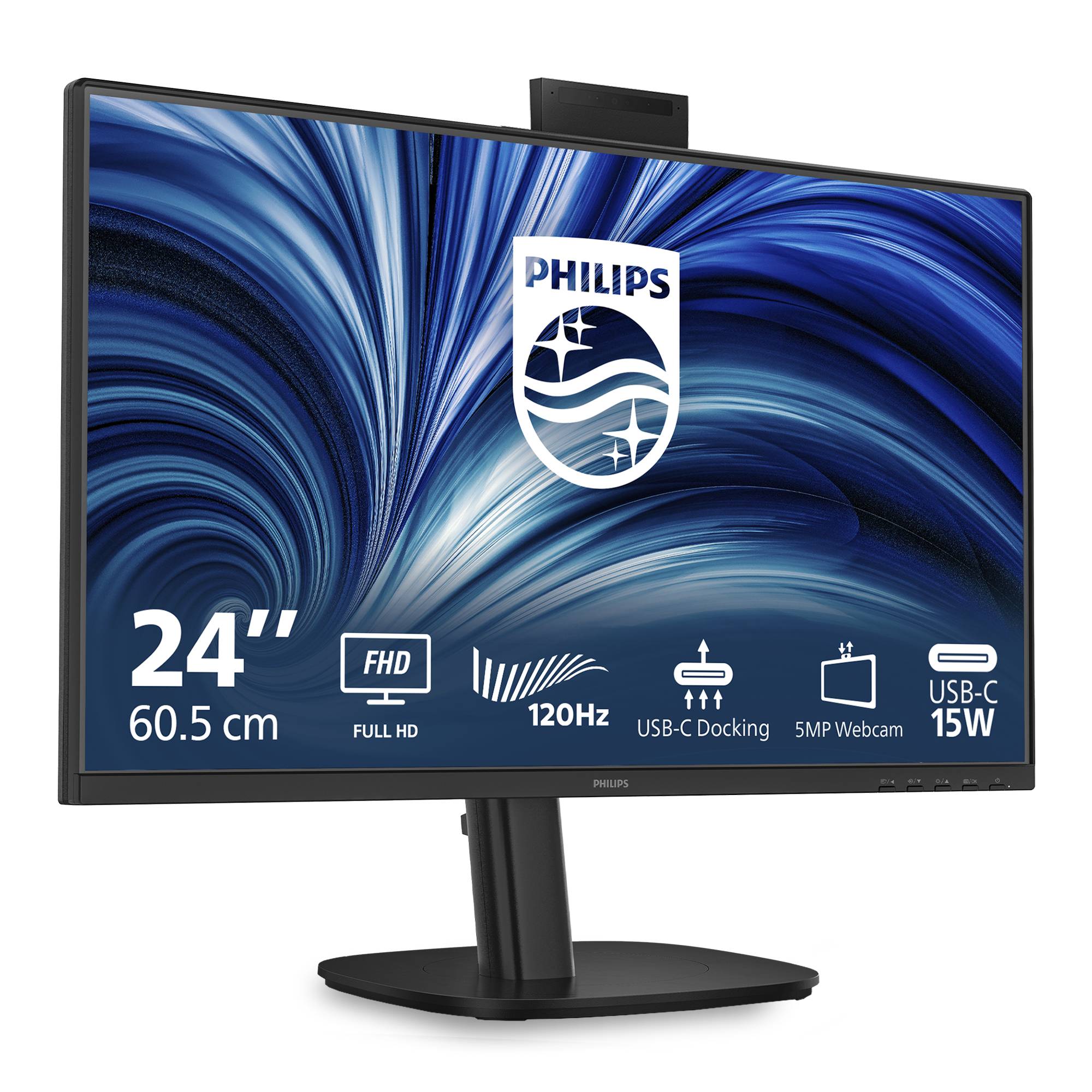 B-Ware Philips 24B2U3301H LED-Monitor 1920 x 1080 Full HD 1080p @ 120 Hz IPS 1500:1 HDMI DisplayPort USB-C-1