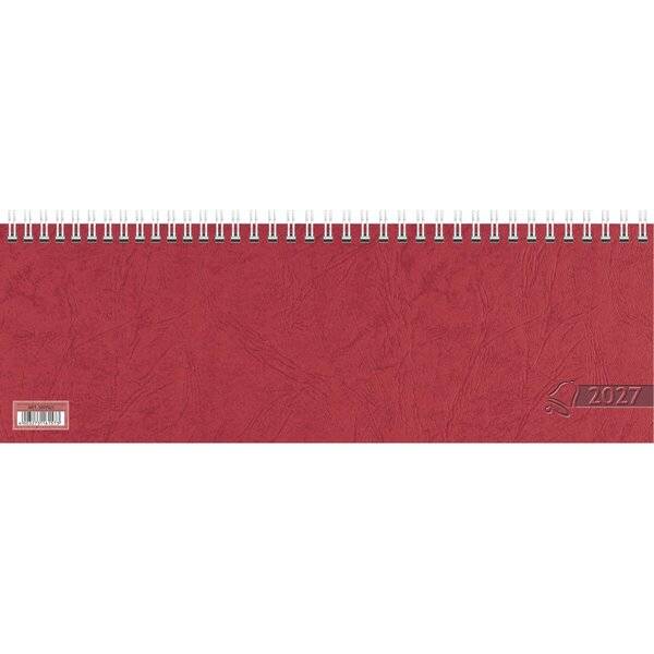 Querkalender 29,7x10cm 1 Woche auf 1 Seite rot Kalendarium 2027