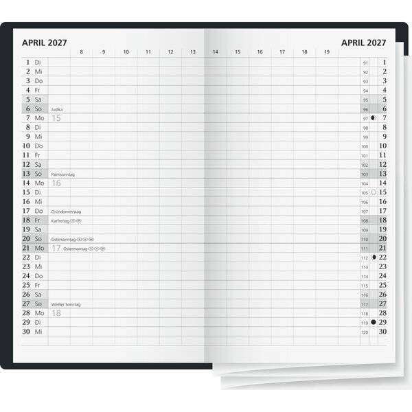 Glocken Taschenkalender "Faltkalender", 2027, schwarz-1