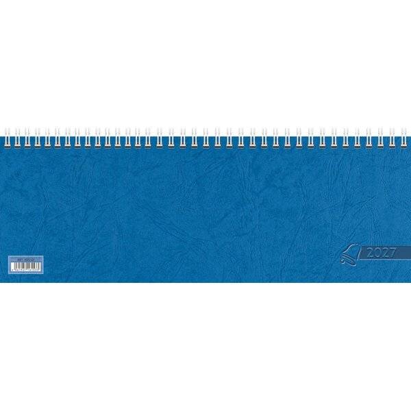 Querkalender 29,7x10,5cm 1 Woche/2 Seiten blau Kalendarium 2027