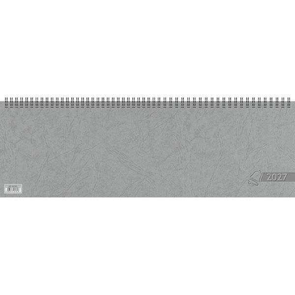 Querkalender 42x13,7cm 1 Woche/2 Seiten grau Kalendarium 2027-0